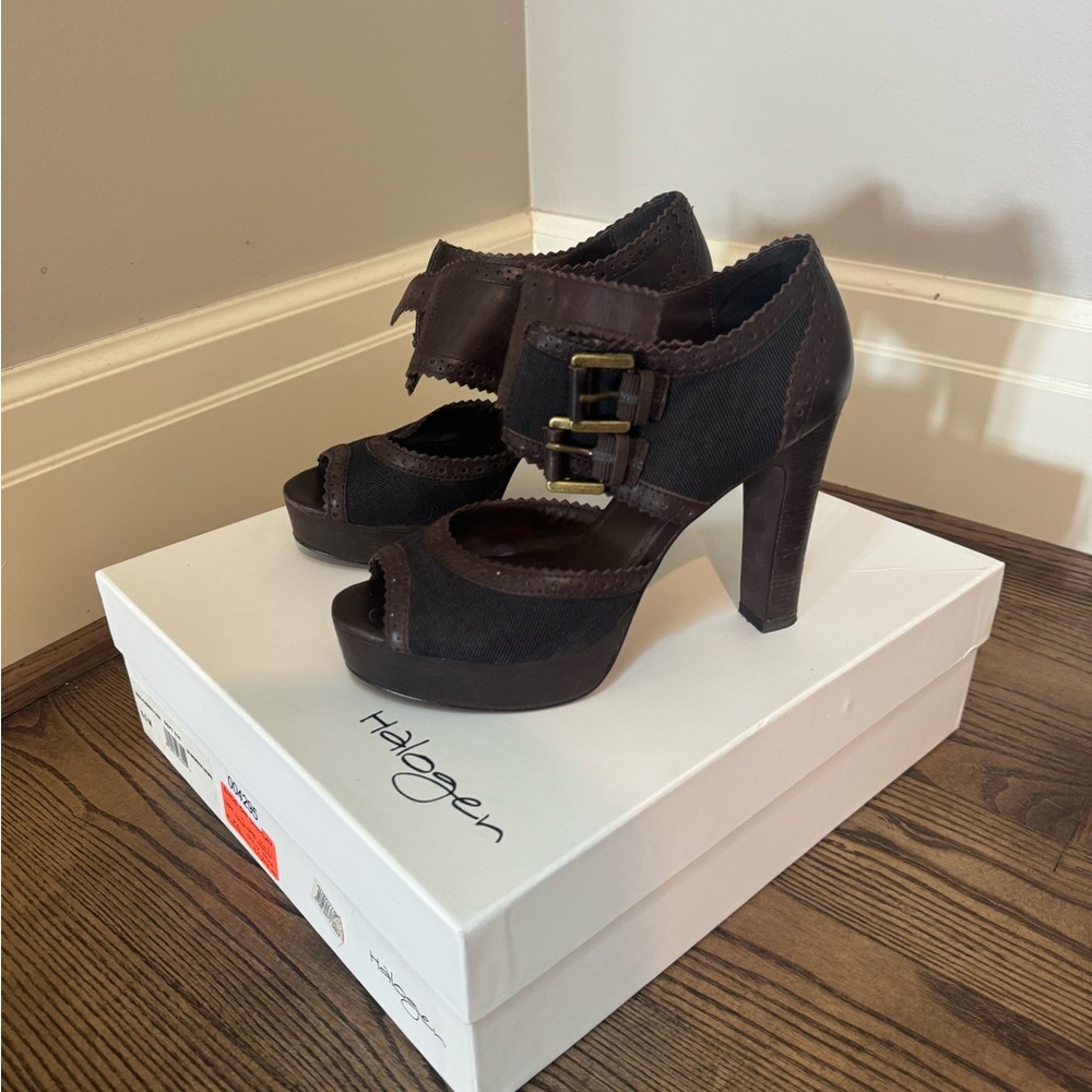 Halogen Heels Dark Brown Size 6.5